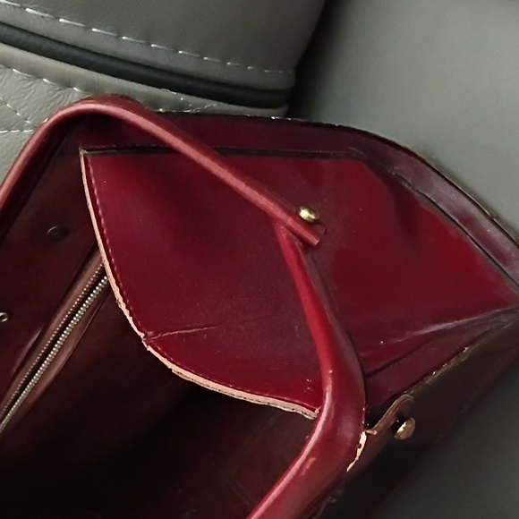 Vintage 70s Burlington Patchwork Leather Handbag - Picture 5 of 9